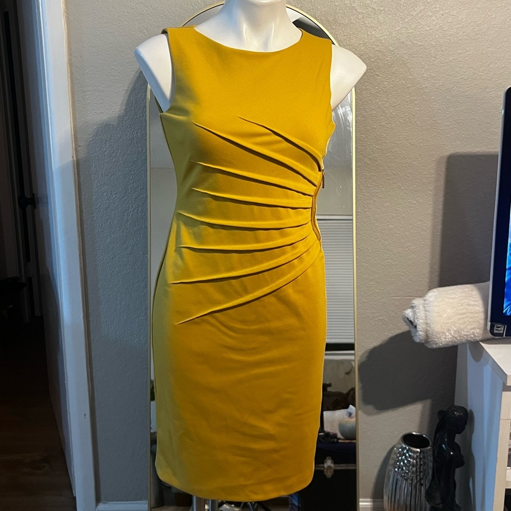 Mustard Yellow Career Dress